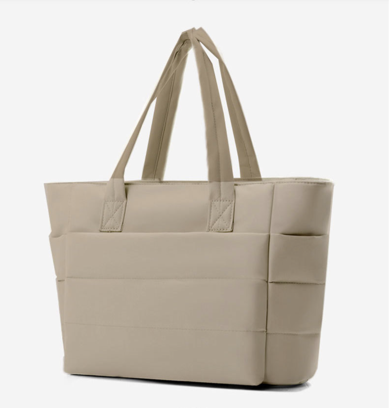 กระเป๋าถือผู้หญิงขนาดใหญ่สำหรับช้อปปิ้ง(ครีม)